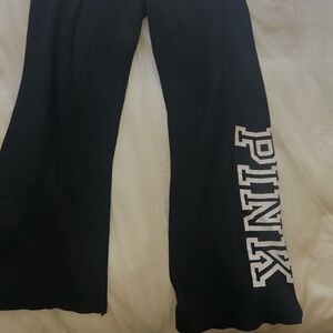 PINK Victoria's Secret Black Flare Sweatpants